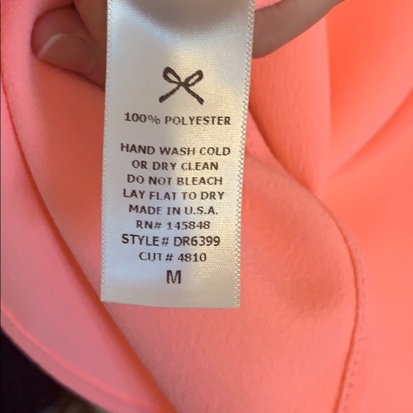 Short sleeve pink polyester dress - Picture 5 of 5